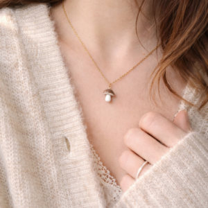 Collier Champignon marron
