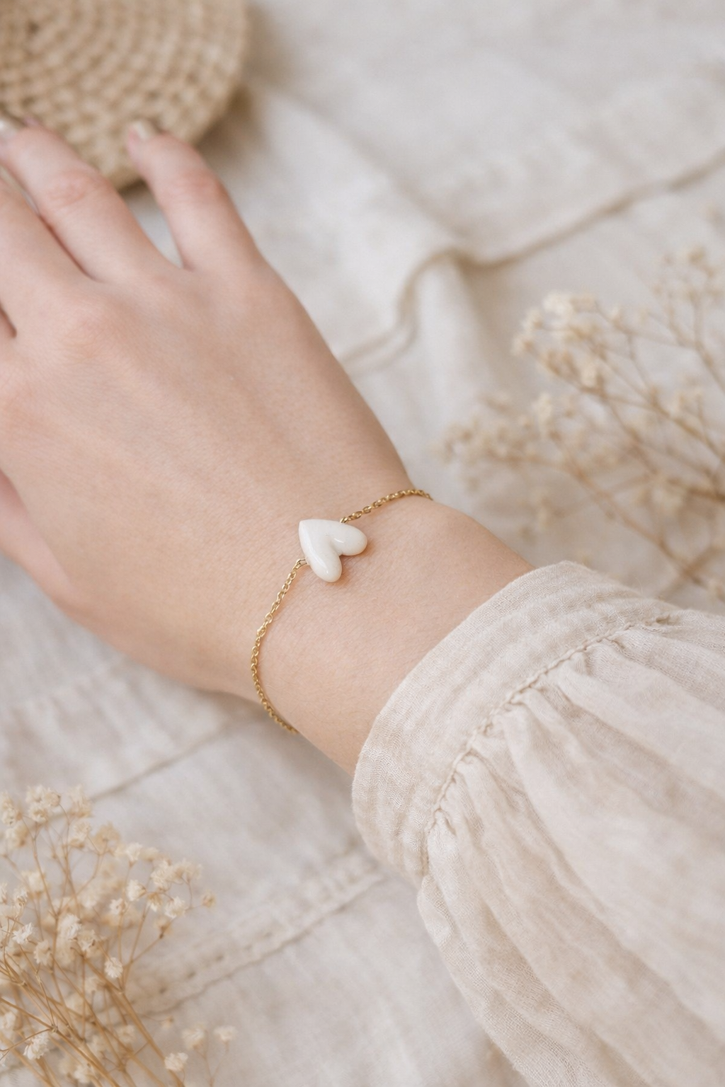 Bracelet mia cœur blanc