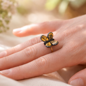 Bague Papillon Orange